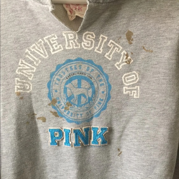 VS PINK XS slim long tunic style sweatshirt hoodie - Picture 3 of 6